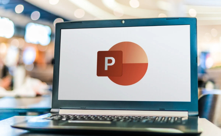 Power Point shown in laptop